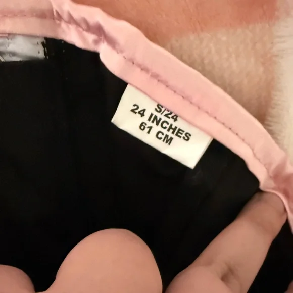 New Black and White Striped with Pink accents Boned Underbust corset - Picture 4 of 6